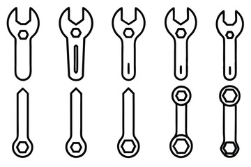 Electric Wrenches Heavy Duty Line Art