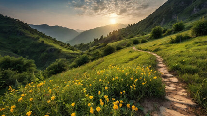 Fototapeta premium beautiful natural scenery background
