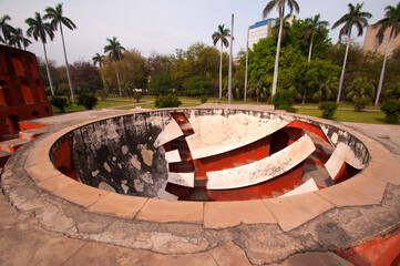 Astronomical observatory Jantar Mantar in Delhi, India.