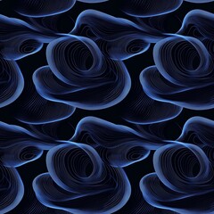 Abstract Flowing Line Seamless Pattern Background.
