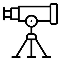 Obraz premium telescope icon line