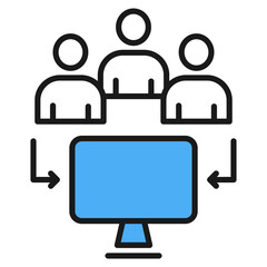 Remote Team Icon For Design Elements