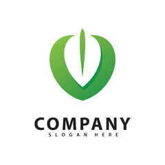 Letter V Simple template Logo