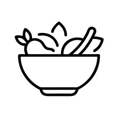 Fruit salad in a bowl with cutlery  