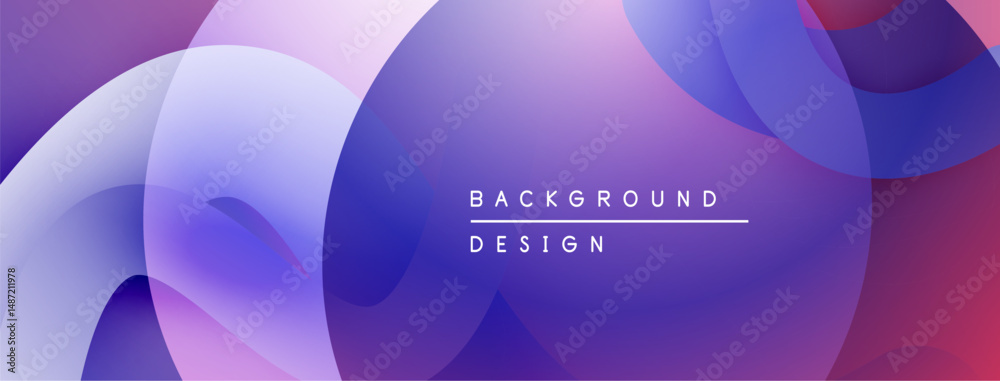 Poster abstract fluid shapes, purple hues, gradient background. modern design element for digital projects,