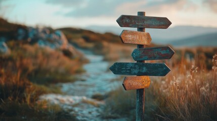 Sexual health concept - Signposts pointing in different directions