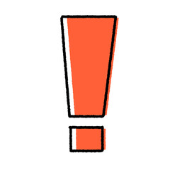 手描きのビックリマークのイラスト