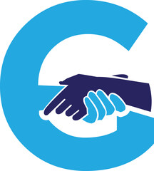 Handshake Logo with Letter G