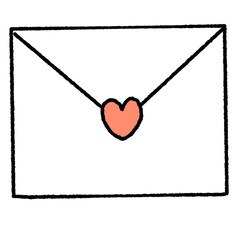 シンプルなラブレターのイラスト