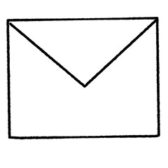 シンプルな手紙のアイコン　イラスト