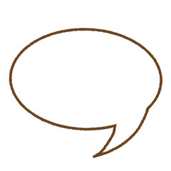 シンプルな丸いふきだしのイラスト