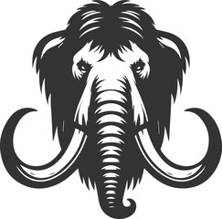 Wild animal silhouette of a mammoth vector