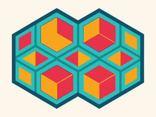 Obraz premium seamless pattern with geometric shapes