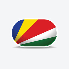 Seychelles national flag button vector