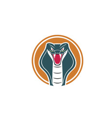 Cobra snake head logo design illustration