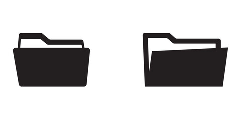 File folder silhouettes vector graphic design