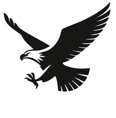 Majestic eagle in flight powerful bird silhouette