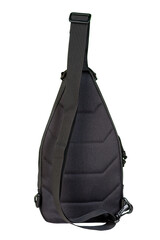 Unisex cross body bag with a large number of compartments and pockets.