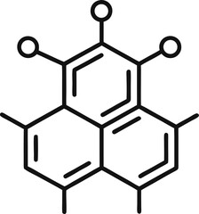 Fototapeta premium Citrinin mycotoxin molecular structure formula, suitable for education or chemistry science content. Vector illustration