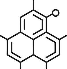 Fototapeta premium Citrinin mycotoxin molecular structure formula, suitable for education or chemistry science content. Vector illustration