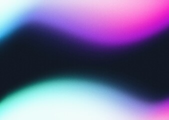 Abstract pink purple blue black glowing grainy gradient shape background, smooth pink color wave noisy shape flow backdrop design, noise texture efffect, digital grain