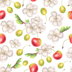cherry and blossom pattern
