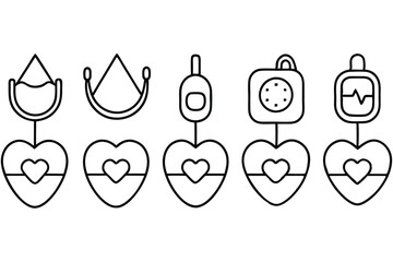 Fetal Heart Monitors Technology Line art