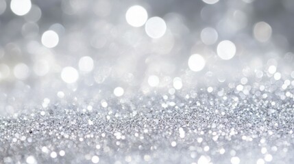 Obraz premium Fancy silver white glitter sparkle background for Christmas snow or anniversary