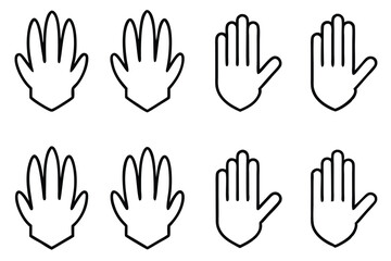 Obraz premium Finger strokes build Line art