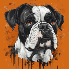 Obraz premium Artistic representation of a boxer dog