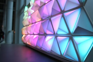 3D LED panel icon displaying subtle rainbow effects, adding a calm and glowing aura.