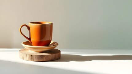 Sunlit Still Life Photography A Warm Embrace of Coffee and Wood