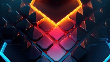 Smart LED icon with light flowing from the corners, illuminating the edges in a soft glow.