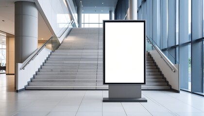 Modern interior with blank sign display