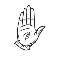 Obraz premium Hand icon vector on white background