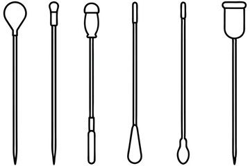 Foley catheters usage guide Line art