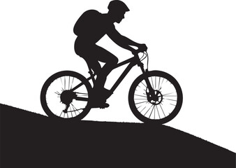 Obraz premium silhouette of a cyclist