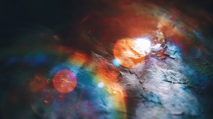 Obraz premium Abstract light reflections on a textured surface