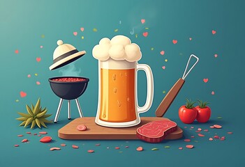 Father's Day BBQ Beer, Steak, and Good Times