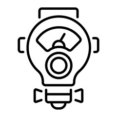 An outline style icon of pressure meter