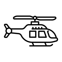 A linear style icon of air rescue