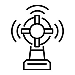 An outline style icon of lifesaver device
