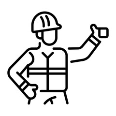 A line style icon of thumbs up