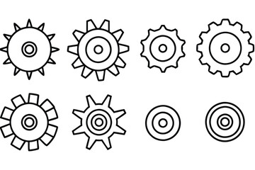 Gear Grinder Abstract Line Art