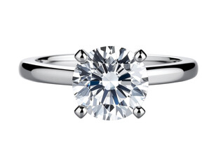 High-Detail Diamond Ring Showcase for Jewelry Display, Isolated on Transparent PNG