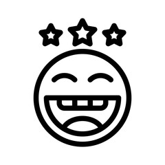 happy face line icon