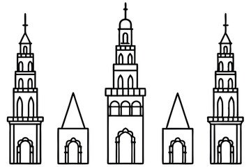 Obraz premium Giralda Minaret Architectural Beauty Line art