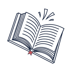 Open book vector on white background. Adobe Illustrator Artwork