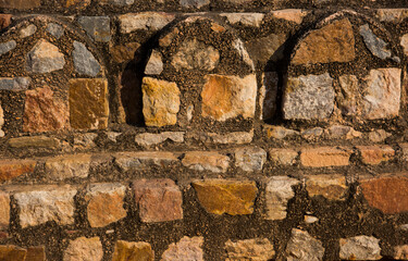 Background of ancient stone wall.