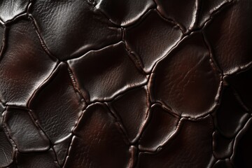 Dark Brown Leather Texture Background with Patchwork Design